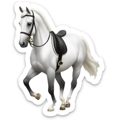 Dressage horse sticker