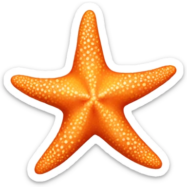 Orange starfish sticker