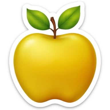 yellow  apple sticker