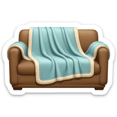 cozy blanket couch sticker