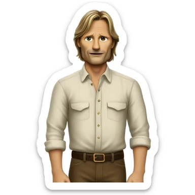 Viggo Mortenson as the blouse man  sticker