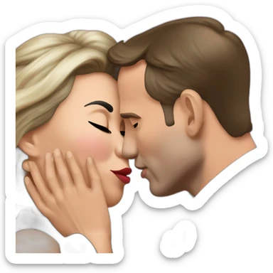 Kim Jong kiss macron sticker