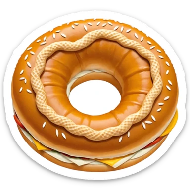 Dans eden güneş gözlüğü takan simit sticker