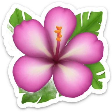 Tropical flower sticker