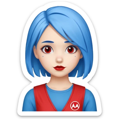 Nuka Cola Girl blue hair sticker