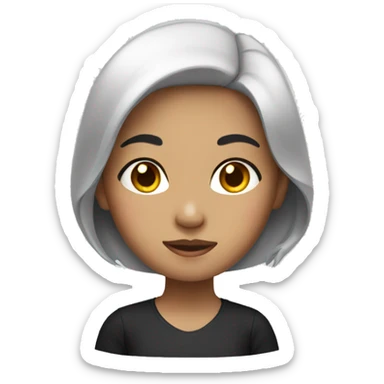 indonesian girl with black hair sticker