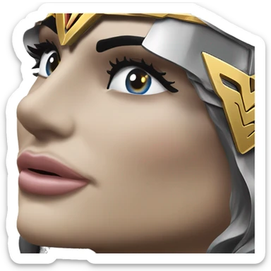 Side view Wonder woman’s feminine appearance offroad capable long-travel suspension 4x4 hypercar  sticker