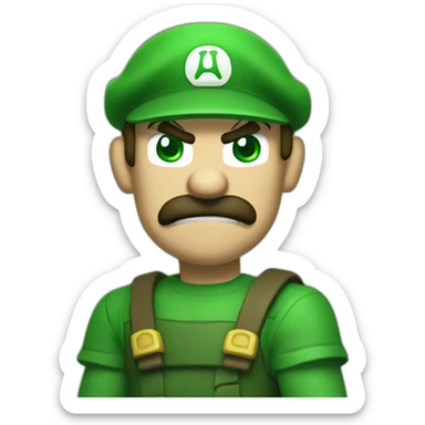 Luigi angry doomguy sticker