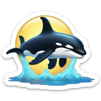 lightning killer whale sticker