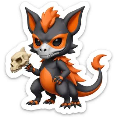 Salandit-Noibat-Litten-Cubone-Hybrid (Full body) sticker