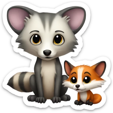 If an opossum and a fox had a child sticker