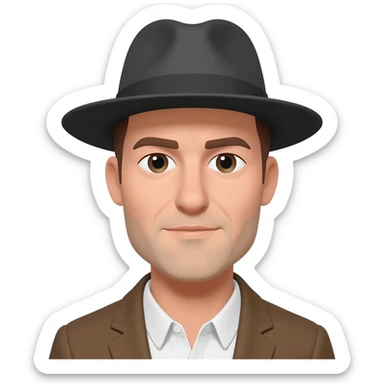 Hombre con gorra sticker