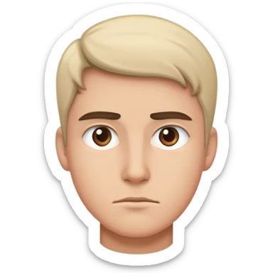 straight face that is side-eyeing sticker