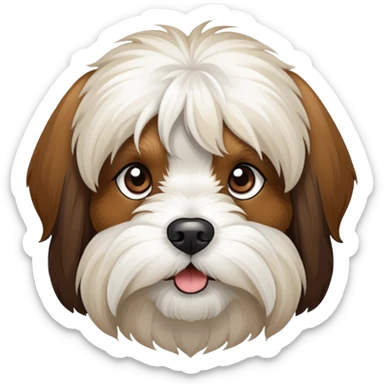 Tibetan terrier face sticker