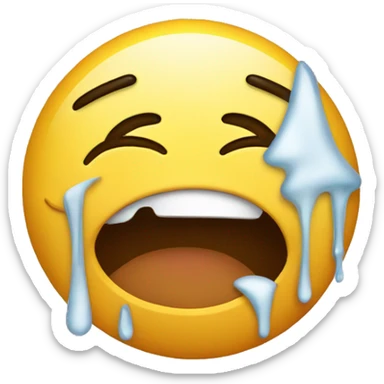 crying and laughing emoji sticker