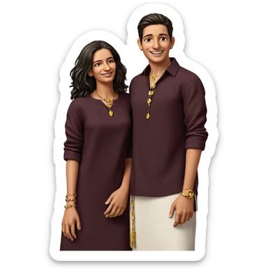 male portrait with jewelry smile sticker