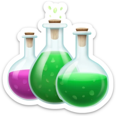 green witch cooking potion sticker