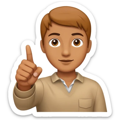 persona señalando la camara  sticker