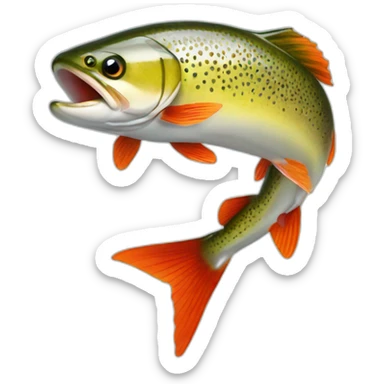 trout fish sticker