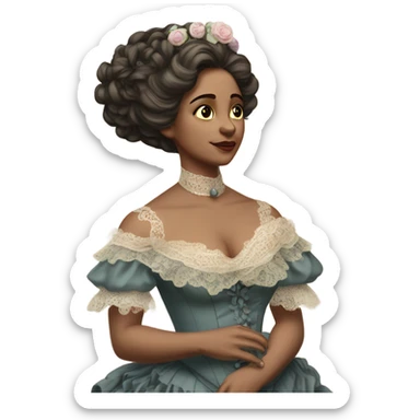 victorian age woman dramatically fainting sticker