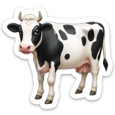 vache qui fait patinage artistique sticker