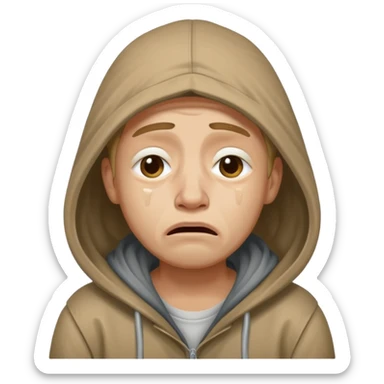 Mendiga chorando muito na rua sticker