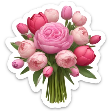 pink bouquet sticker