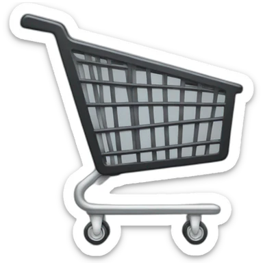black shopping cart sticker