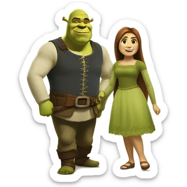 Shrek and Fiona sticker
