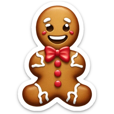 Gingerbread man sticker