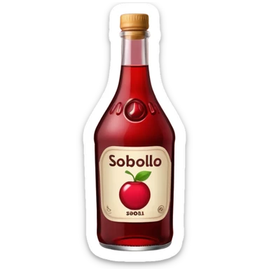 make a sobolo(ghanain drink) make it be in a bottle and the label should say sobolo and spell it like this and the drink dark red sticker