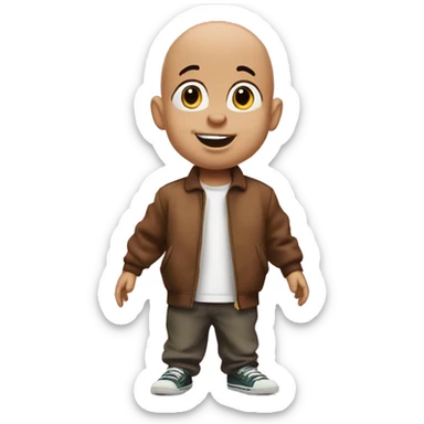 Bald Alvin and the chipmunks sticker