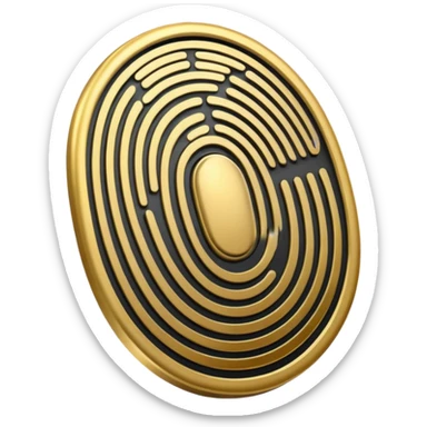 I want a logo that shows that you can create your own digital fingerprint, so that the logo is a fingerprint, but in a futuristic and professional way, and it looks very elegant, using colors that make it look like it belongs to the wealthy. sticker