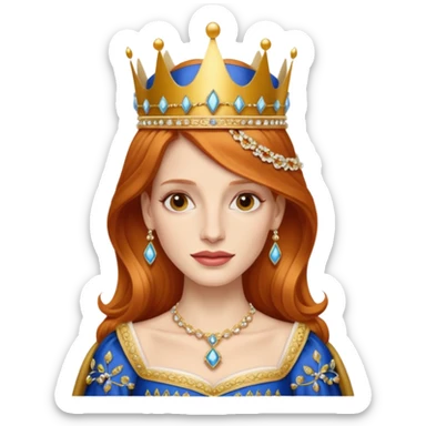 Jessica Chastain, as a queen sticker