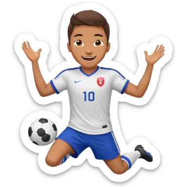soccer player celebrating a goal sticker