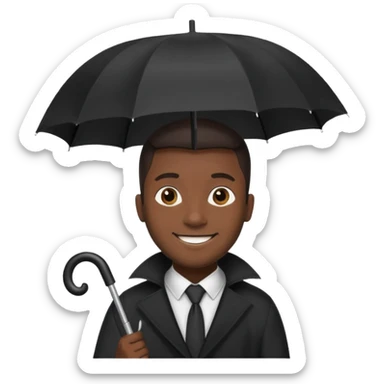 HOLDİNG UMBRELLA BLACK MAN sticker