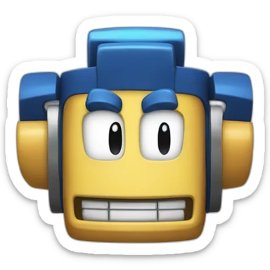 bass from mega man laugh sticker