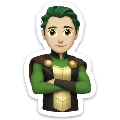 Loki from Marvel with a lesbian flag sticker