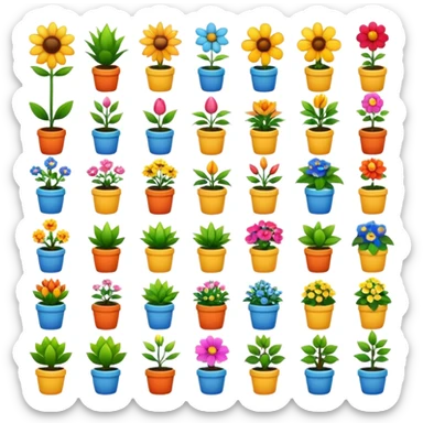 biodiversity plants, flowers sticker