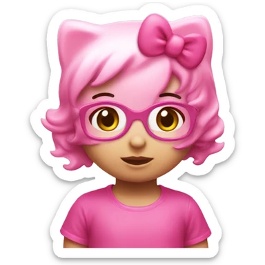 hello kitty pink sticker