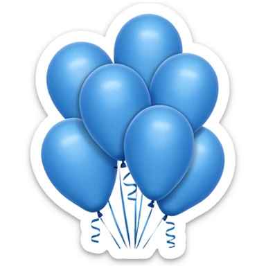 thirty one in blue balloons sticker