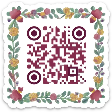 wedding qr code sticker