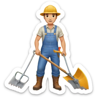 man plowing a field at sunrise sticker