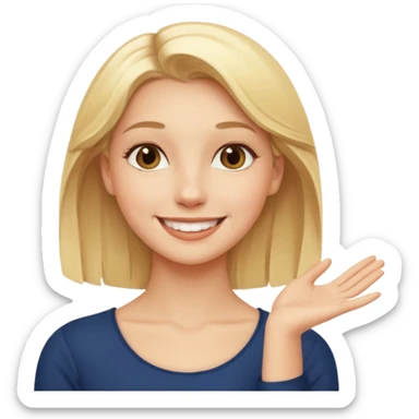 blonde girl in a graceful pose posing for the camera sticker