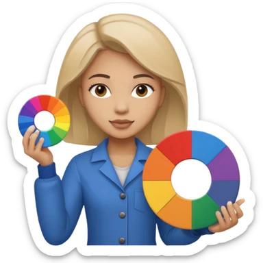 graphic designer , color wheel, photoshop icon sticker
