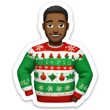 christmas sweater sticker