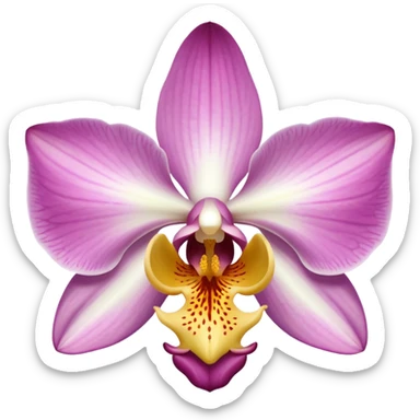 single orchid flower sticker