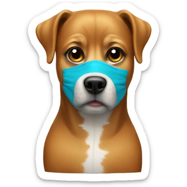 dog with ski mask  sticker