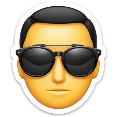 stylish black sunglasses sticker