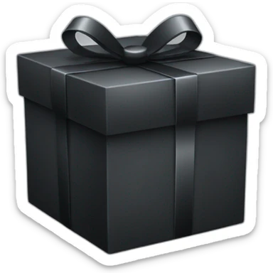 black gift box sticker